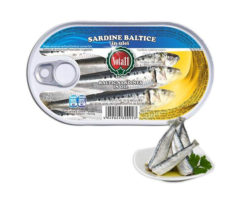 Sardine in ulei, conserva, 110 gr
